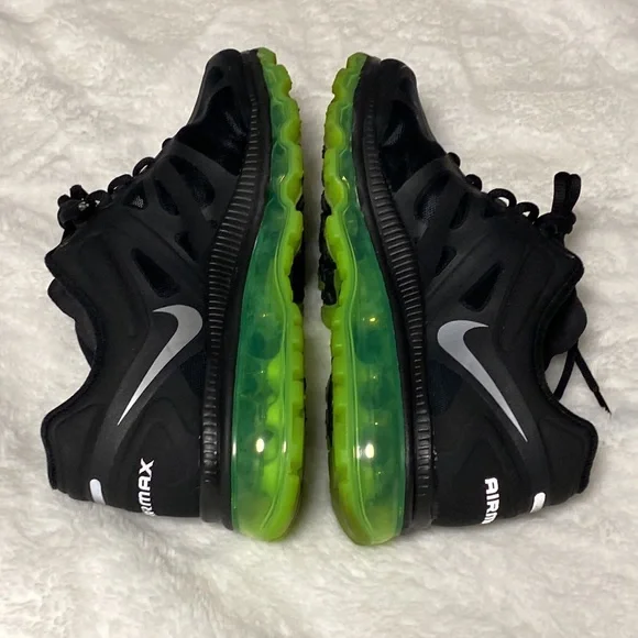 Air Max 2012 black/lime green women’s size 9.5 - Picture 4 of 10